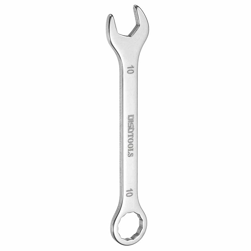 Chave combinada fina de 10 mm em aço inoxidável HARFINGTON com abertura inclinada de 15° – 1 unidade