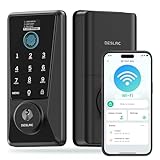 DESLOC WiFi Smart Lock D110 Plus, Built-in Wi-Fi No Hub Needed, Fingerprint Keyless Entry Front Door Lock, Touchscreen Keypad Deadbolt, Remote Control, Auto Lock, Anti-Peep PIN, BHMA, Alexa Compatible