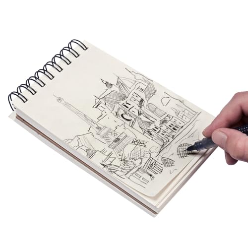 Image of DAZO Paper A5 Sketch Book, 140 GSM, 50 Sheets, Ultra Premium Series, Spiral Bound, Watercolor, 148 x 210 mm