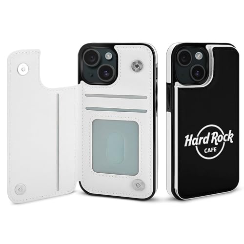 iPhone15用ケース 手帳型 ハードロックカフェ スマホケース 財布型 アイフォン15用ケース おしゃれ 軽量 背面 携帯カバー カード収納 スタンド機能 PUレザー 耐衝撃