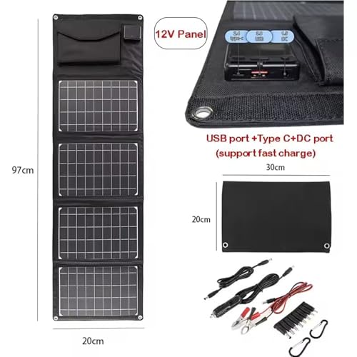 Panneau solaire pliable et compact, accessoire léger pour camping - 4
