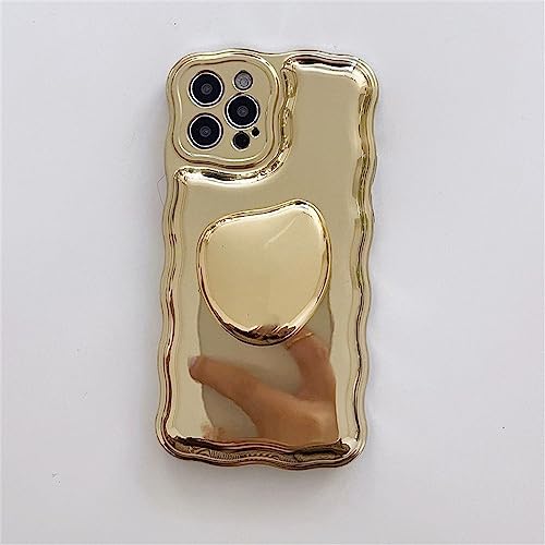 Carcasa de silicona con soporte dorado para iPhone 11 y 13 ideal para videollamadas de oficina