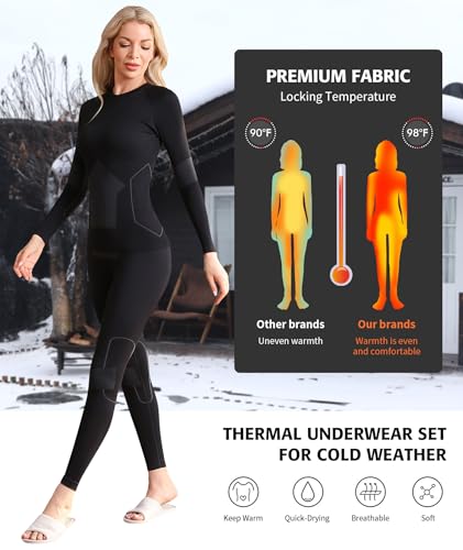 ATTRACO Thermal Underwear for Women Long Johns Base Layer Women Thermal Set Clothes Winter3