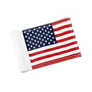 KINGTOP USA Golf Flag 8×6 Inch – Premium Dual-layer 420D Nylon, Double Sided American Pattern Printing, Tube Inserted – Mini Practice Putting Green Flags for Yard, 1-Pack