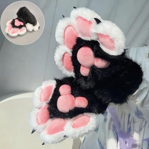 Guantes de pata de gato Hrippy el accesorio de felpa que soluciona tu disfraz rápido de adulto 5