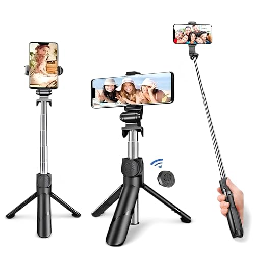 Genérico Bastão de Selfie 3 em 1 com Tripé, Controle Bluetooth e Suporte para Celular - Ajustável, P
