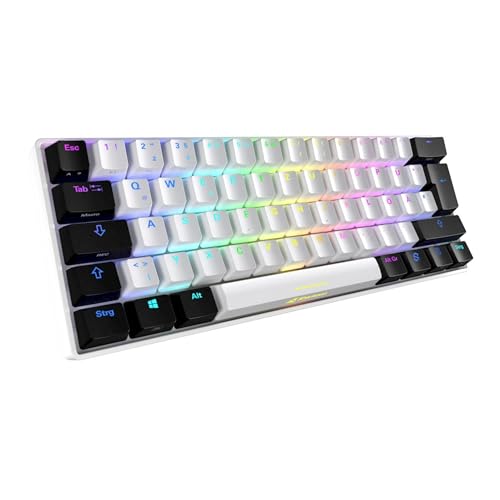 USB Skiller SGK50 S4 wh Kailh Red Gaming Keyboard Bianco - Tastiera gaming - Immagine 2