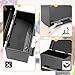 Pencil Dispenser for Classroom Stainless Steel Pencil Holder for Desk, Pencil Dispenser Set with Silicone Organizer & 5 Stickers, Back to School Classroom Must Haves Teacher Supplies (Black)