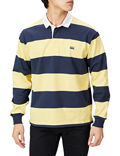 [カンタベリー] Tシャツ 4INCH STRIPE RUGBY JERSEY 4インチストライプラグビージャージ RA42621 ユニセックス 51_バニラ 3L