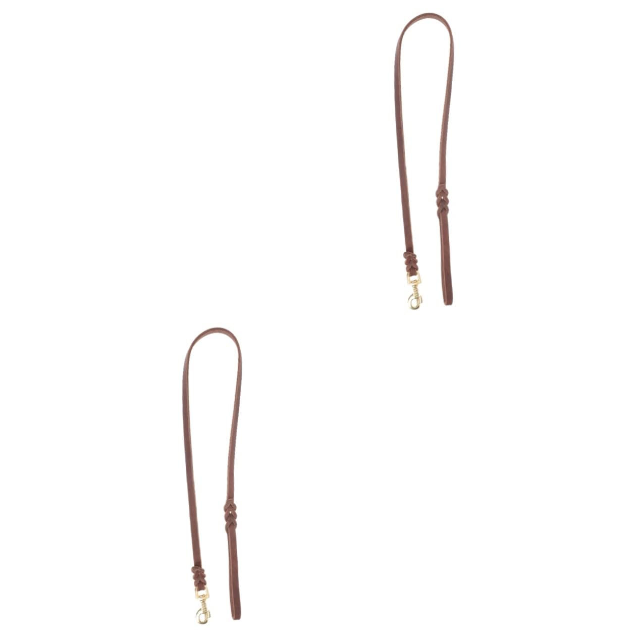2 Piezas Correa de Perro Mascota Correas para pasear Perros Correa de Gato Cachorro Cuerda para pasear Perros Correa para Perros Grandes portátil cinturón Anillo de Cadena Cuero