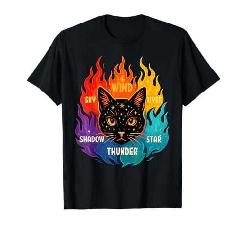 Wind Shadow River Star Thunder Sky Cat Feline Warriors T-Shirt