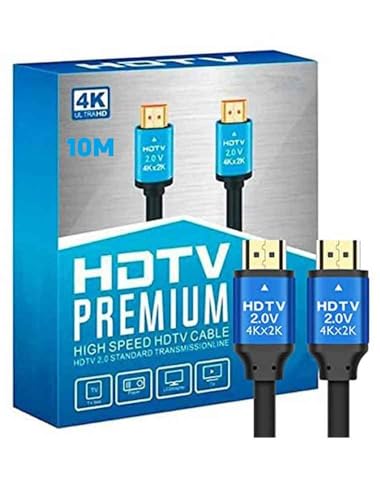 Image of MICROWARE 4K Uhd Hdmi Cable High Speed 18Gbps Hdmi 2.0 Cord Supports 4K@60Hz Uhd|2160P|1080P|Ethernet|3D|Audio Return (Arc) Compatible For Tv|Laptop|Pc|Monitor And Projector (4K, 10M)