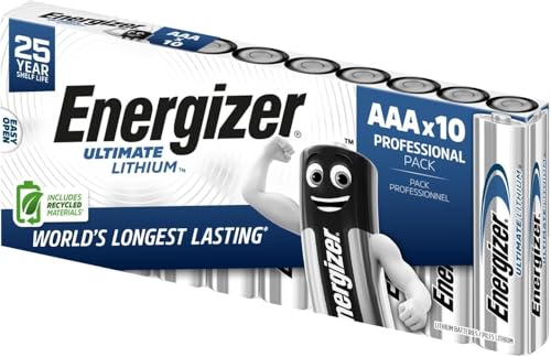 Piles AAA lithium Energizer lot de 10 pour flash et appareil