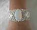 Opalite Triple Moon Cuff Bracelet, handmade jewelry wiccan pagan wicca witch goddess witchcraft