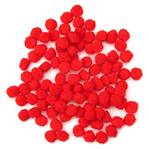 Red 1/2 inch Pom-Poms 100 Pack
