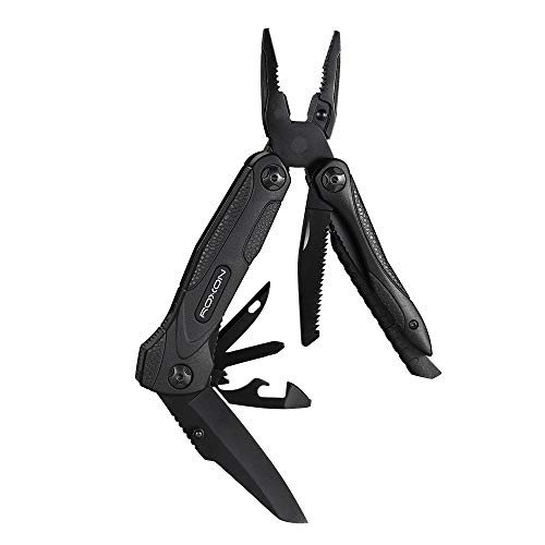 Roxon - CM1349 - Spark - Alicates, multiherramienta 14 en 1, plegable y portátil , multiusos, ideal para supervivencia al aire libre