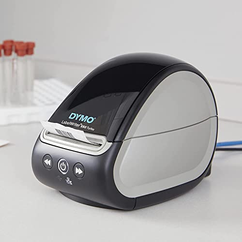 Dymo Labelwriter 550 Turbo Direct Thermal Label Printer, Black - Usb And Lan Connectivity - Print Up To 90 Labels Per Minute, 300 Dpi, Auto Label Recognition, Monochrome Label Maker - Broag #TOP6