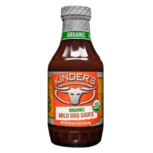 Kinder’s Organic Mild BBQ Sauce, 4-Pack; 20.5 oz Each; Smoky-Sweet Twist on Classic Barbeque Sauce; Certified Organic, Gluten-Free, No MSG or High Fructose Corn Syrup for Seasoning or Dipping Any Meat