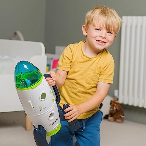 Science Kidz Outer Space Rocket Toys Set for Kids Age 3, 4, 5 Year Olds - 42cm Spaceship with Lights & Sounds, 2 Astronauts, Rover Car & Batteries Included - Kids