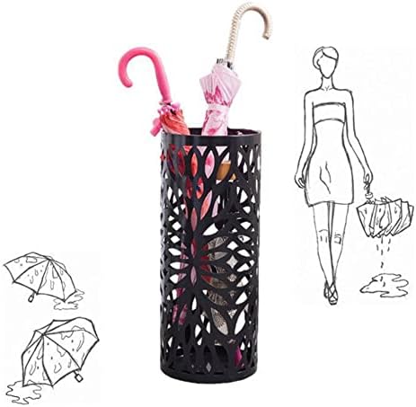 DRPDFWP Hollow Umbrella Stand Umbrella Holder for Indoor Long and Short Handle Umbrella Bucket and Organizer black