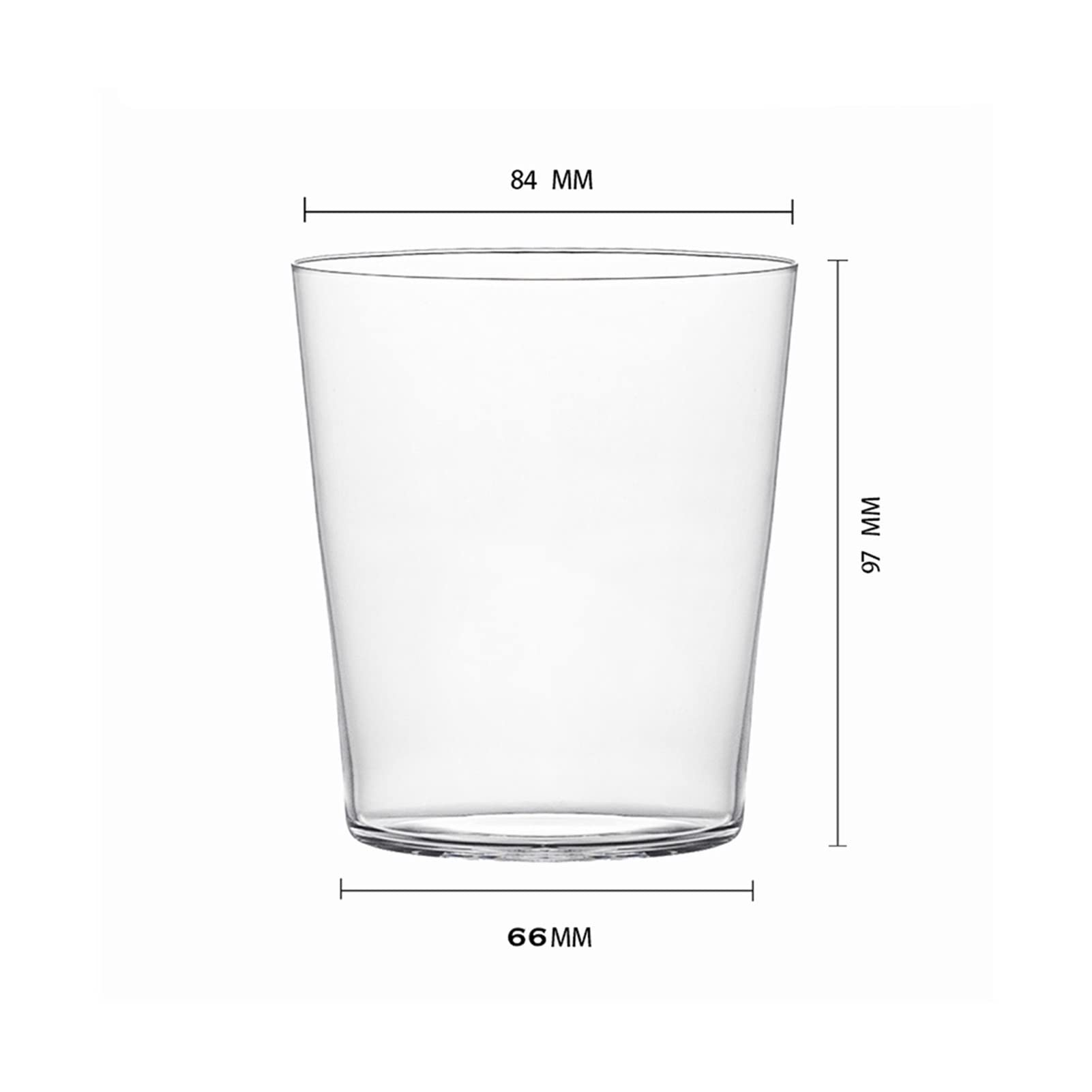 Glas-Kaffeetassen, 4 Stück, Trinkgläser, Haushalt, 380 ml, Whiskyglas, Saftgläser, Cocktailglas, ideal für Restaurants, Partys, Bars, Glas-Kaffeetassen