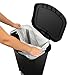 Glad 13 Gallon Trash Can | Plastic Kitchen Waste Bin with Odor Protection of Lid | Hands Free with Step On Foot Pedal and Garbage Bag Rings, Black