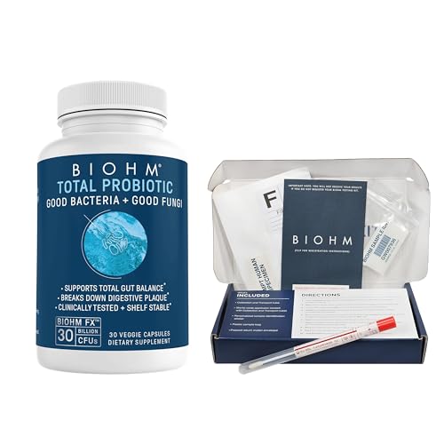 BIOHM Ultimate Gut Health Bundle, at-Home Gut Test Kit for Personalized Actionable Health Insights & 30B CFU Total Probiotic for Optimal Gut Balance, Digestive Support, 30-Day Supply
