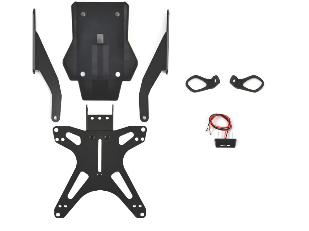SEPTAR | PORTATARGA SPORTIVO REGOLABILE compatibile con DUCATI MULTISTRADA V4 2021-2025 (versione con radar) per frecce originali performance