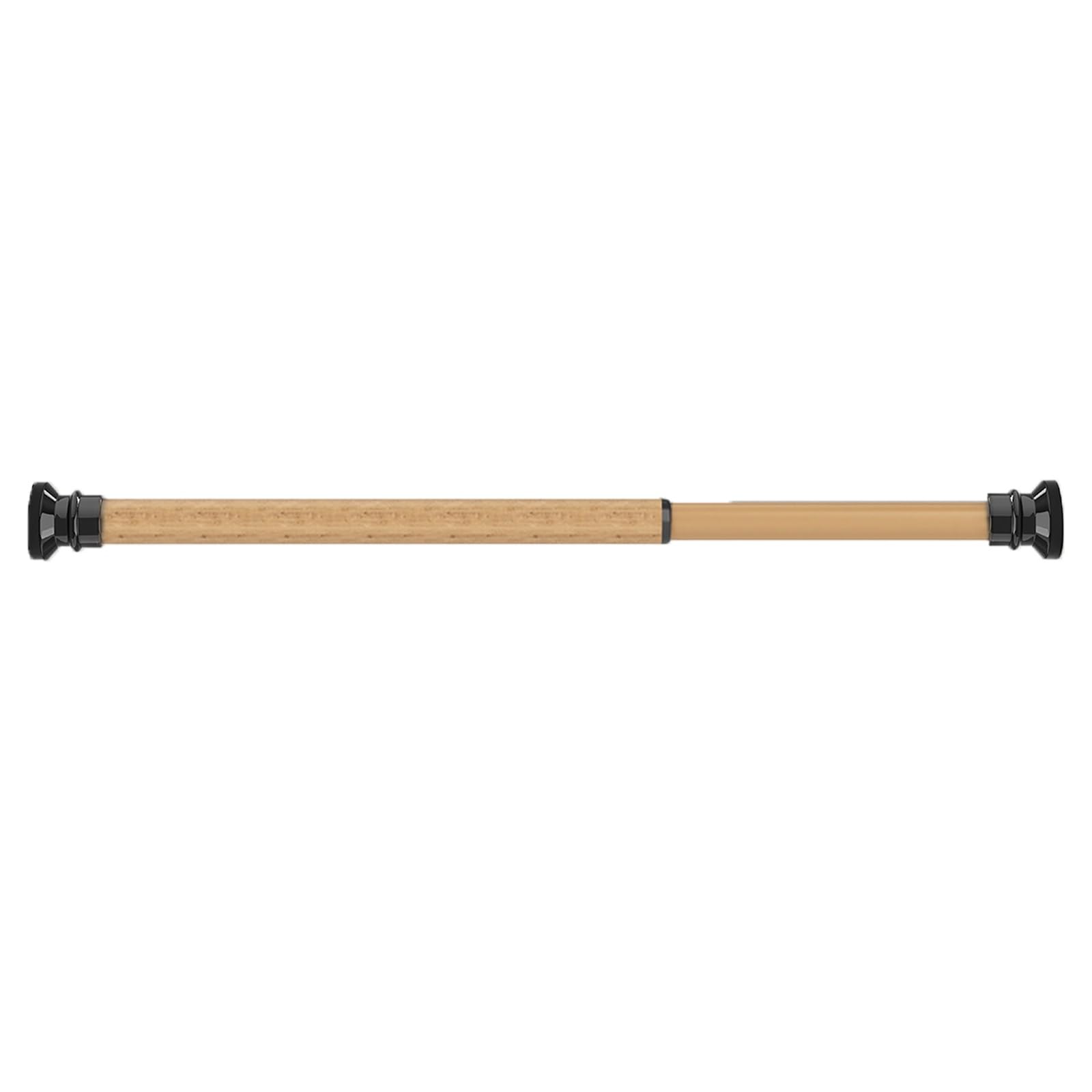 Tringle Rideau Réglable, Barre Rideau de Tension en Acier Inoxydable Imitation Bois, Antidérapante, Sans Perçage pour Salle Bai Placard(85-146cm/33-57in)