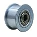 HTD 5M Industrial Timing Belt Idler Pulley, Aluminum Alloy, Precision Engineered with Integrated Bearing for Motion Control Applications (5M-24T Bore 7mm 21mm Without Teeth)
