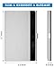 MaxGear Metal Business Card Holder for Men & Women, Professional Stainless Steel Card Case for Business Cards, Slim Purse Name Cards Holders with Interior Lining, Buckle Style Shut, Silver Mirror