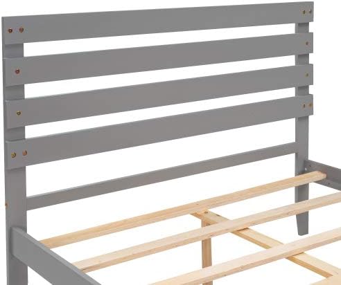 Miniatura 26 de Base de cama de tamaño individual con cajones de almacenamiento, marco de cama individual de plataforma de madera individual, cama individual