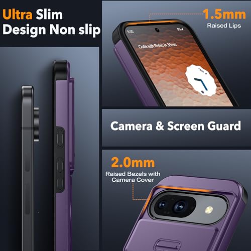 Coque Google Pixel 10 Pro antichoc militaire avec cache caméra coulissant - 3