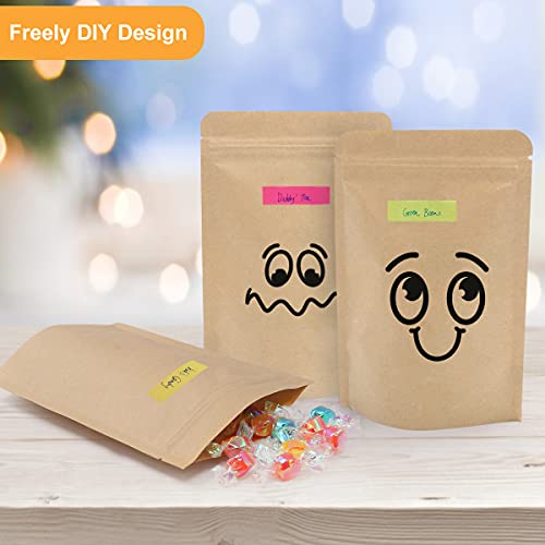 Sumdirect Kraft Stand Up Pouches - 50 Pack 5X7 Inch Ziplock Food Storage Reusable Bags With Foil Lined For Home Or Business (Brown) #TOP4