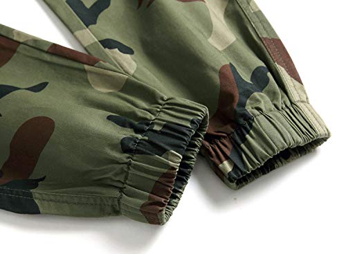Loktarc Toddler Boys Cargo Joggers Pull-On Slim Fit Camouflage Pants Jungle Camo 6-7 Years/Size 130 #TOP6