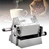 SMoonga Tostador de Granos de café Profesional, máquina tostadora de café con Tambor de 3,4 L, Panadero de Granos de café a Gas con termómetro, máquina de Acero Inoxidable para Uso doméstico