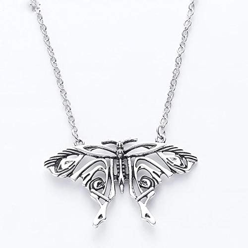 Mama Mia - Mamma Butterfly Necklace with Silver Antique Pendant, Yong Donna Big Butterfly Costume Punk Trendy Jewelry Accessory for Women Gifts