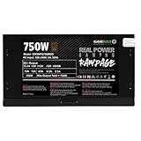 GameMax 750W Rampage Power Supply (No Power Cable inc.), Semi-Modular, APFC, Japanese Tk Main Capacitor, 80 Plus Bronze, 88% Efficiency, 14cm Cooling Fan, Real Power Gaming | Black - Image 11