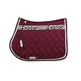  Horses Gloss Sattelunterlage Bordeaux Full