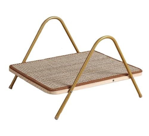 Griffoir pour chat d'intérieur avec tapis de protection en métal