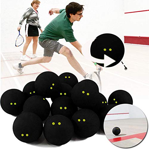 Bestlymood Squash Ball Zwei-Gelbe Punkte Niedrige Geschwindigkeit Sportgummib?Lle Professioneller Spieler Wettbewerb Squash (2 StüCk) - Image 7