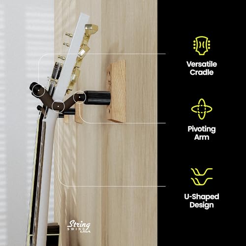 String Swing CC01K-C Guitar Hanger Wall Mount for Acoustic and Electric Guitars - Cherry by String Swing - Used condition - Image 3