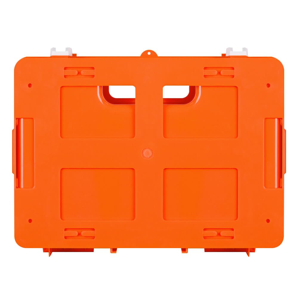 BIGPACK 5 x Erste-Hilfe-Koffer, mit Wandhalterung, Kunststoff, orange, DIN 13157 aus Kunststoff, Art.-Nr. 608823 | Verbandskasten | Notfallkoffer | Erste Hilfe Kasten