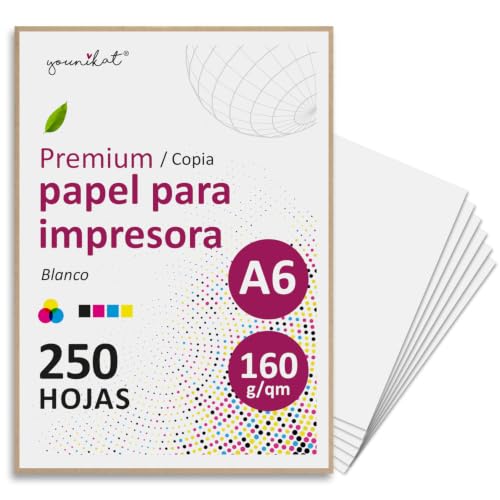 younikat Papel A6 blanco 160 g 250 hojas   you0194