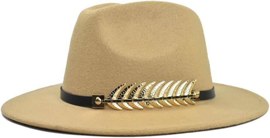 Jazz Felt Fedora Retro Cowboy Hat Party Hat Party Hat Unisex Hat Casual Versatile(A.)