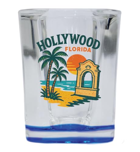 Vaso de Shot Cuadrado Azul Vintage 2 oz
