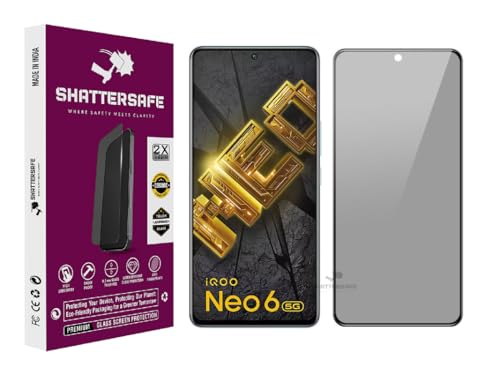 Image of Anti-Spy Privacy Tempered Glass Compatible For IQOO Neo 6 [Pack of 1]. 9H Hardness, Anti-Scratch, Edge-to-Edge Protection With Easy Installation Kit & Case Friendly Fit.