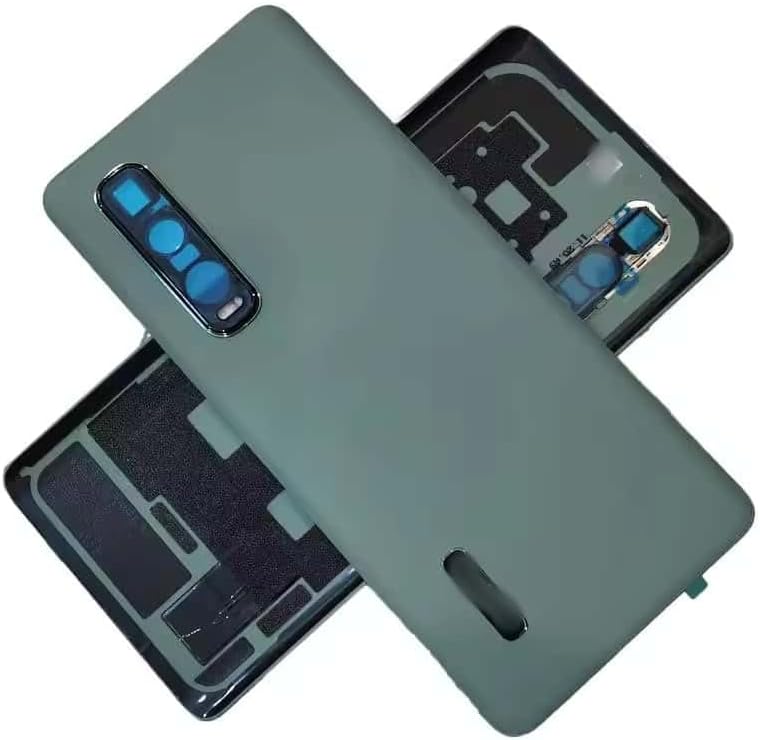 YOOOKOOO Compatible Rear Back Cover for Oppo Find X2 Pro – Battery Door Housing Replacement Part (Green No Lens)