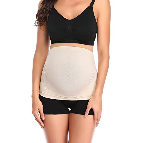 N-A Maternity Belly Band Stretch Pregnancy Control Belly Belt, Belly Support Band Xxl (Skin) #TOP3