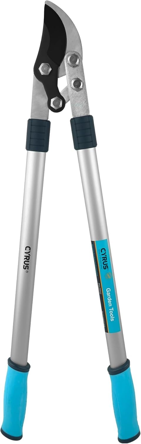 CYRUS 72cm Heavy Duty Anvil Loppers for Tree Trimming, 40mm Cutting Capacity, Carbon Steel Blade, Lever Labor-Saving Design, Aluminum Alloy Handles for Effortless Pruning